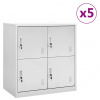zahrada-XL Uzamykacie skrinky 5 ks bledosivé a modré 90x45x92,5 cm oceľové 3095227