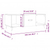 vidaXL Konferenčný stolík lesklý biely 102x50x40 cm spracované drevo - Biela - 178950-113084