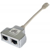Modulárny distribútor RJ45 PremiumCord 2 porty paralelné pripojenie smd4
