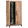 Livetastic VITRÍNA, mangové drevo, prírodná farba, čierna, 90/160/43 cm - Obývacie zostavy - 002362056405
