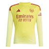 adidas Arsenal Long Sleeve Goalkeeper Shirt 2025 2026 Juniors Yellow 13 Years