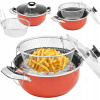 Hrniec, kastrol - Pot na hranolky cestoviny fritéza 28cm + sitko (Hrniec, kastrol - Pot na hranolky cestoviny fritéza 28cm + sitko)