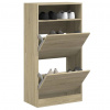 Botník dub sonoma 60 x 34 x 116 cm kompozitní dřevo Hnědá 840017