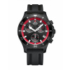 Čierne pánske hodinky Swiss Military Hanowa s gumovým pásikom Sports Chronograph SM34067.14 42,5MM