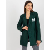 Tmavozelené sako s nášivkami LK-MA-509286-2.45P-dark green ONE SIZE