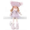 Dekorácia MagicHome Vianoce, Deti, ružové, sediace, 22 cm