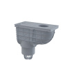 Alca Univerzálny lapač strešných splavenín 300×155/110 mm priamy, šedá