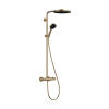 Hansgrohe Pulsify S Puro - Showerpipe 260 1jet s termostatom Ecostat Fine, EcoSmart, s ručnou sprchou 3jet, kartáčovaný bronz 24237140