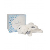 Doudou et Compagnie Paris Darčeková sada Plyšový králiček s bielou bambuľkou 25 cm