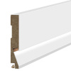 Podlahová lišta MDF hladká LED biela 8x1,6cm