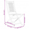 vidaXL Skladacie záhradné stoličky 2 ks 46x66x99 cm bambus - Hnedá - 91564-45809
