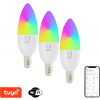 LED žiarovka IMMAX NEO LITE SMART LED žiarovka E14 6W farebná a biela WiFi set 3ks (07716C)