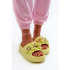 Dámske žlté šľapky na platforme, BG181 YELLOW__32670-40/41 40/41