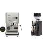 Profitec GO, brushed stainless steel + Eureka Mignon Zero, CR black
