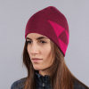 FISCHER Beanie logo reversible, Burg/Pink, zimní čepice