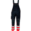 CERVA KNOXFIELD HI-VIS DW275 / Pracovné reflexné nohavice s trakmi - antracit/červená 62