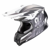 Moto prilba SCORPION VX-16 EVO AIR SLANTER matná čierno / strieborná - Veľkosť M