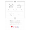 Komplet Obsessive 838-bab-3 červená babydoll XXL