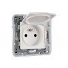 LEGRAND NILOE zásuvka 2P+T IP44 s klapkou biela 764537