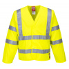 PORTWEST HI-VIS BIZFLAME WORK FR85 / Nehorľavá reflexná blúza, vesta s dlhým rukávom - HV žltá XXL/XXXL