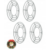 4 X RING RÁMIK KOVOVÝ KRÚŽOK RÁM KRUH NA VENIEC VENČEK LADIČKA DIY