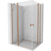 Mexen, Mexen Mist Duo výklopný sprchový kút 95 x 85 cm, transparentný, brúsená meď - 8A4-095-085-65-00