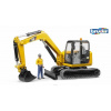 Bruder - Minibagr CAT s figurkou
