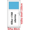 Soft Vchodové plastové dvere 1/3 sklo 80x220 cm - Akce!