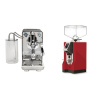 ECM Puristika PID, anthracite + Eureka Mignon Specialita, CR ferrari red