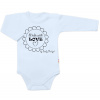 Body dlhý rukáv Baby Nellys Made with love svetlo modré