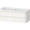 DURAVIT Happy D.2 Plus c-bonded závesná skrinka s nábytkovým umývadlom bez otvoru, 2 zásuvky, 1175 x 490 x 480 mm, biela vysoký lesk, HP4639N22220000