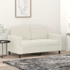 vidaXL 2-miestna pohovka krémová 120 cm zamat - Krémová - 160185-174371