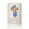 Dekoračná palmová sviečka kríž - Valec - 20cm / 7,5 cm - 800g