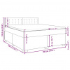 vidaXL Posteľný rám boxspring s matracom tmavosivý 180x200 cm zamat - Sivá - 206265-139889