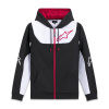 mikina SESSIONS 3 HOODIE, ALPINESTARS (černá/bílá/červená) S