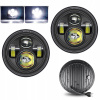Jeden pár 7-palcový LED reflektor motocykel Harley Jeep + certifikácia E9