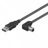 PREMIUMCORD KABEL USB 2.0 2m black 90° konektor ku2ab2-90 ku2ab2-90