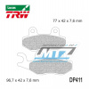 Lucas TRW Brzdové doštičky DP411-LUSRM TRW Lucas MCB582SRM - zmes Sinter Scooter