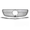 Mercedes V-Class W447 2014-2019 - Predná maska ​​DIAMOND STYLE strieborná s čiernym
