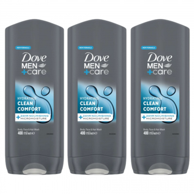 Dove Men+Care Sprchový kúpeľ Clean Comfort 3x400ml Dove