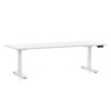 Rauman Výškovo nastaviteľný stôl OfficeTech C, 200 x 80 cm, biela podnož, biela