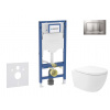 Geberit Duofix Set predstenovej inštalácie, klozetu Oudee Vortex a dosky softclose, tlačidlo Sigma30, lakovaný chróm mat/chróm SANI11CA1148B