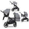 Súrodenecký kočík EasyGo Duoflex Cloudy Gray 1 športová časť 1 vanička