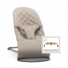 BABYBJÖRN Bliss Woven, Sand Grey s hračkou