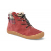 Barefoot zimní obuv Tikki shoes - Beetle leather Bordeaux vínová