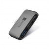 CONNECT IT CompactPRO externí USB-C hub + čtečka karet ANTRACITOVÁ