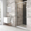 Ravak Blix - Sprchové dvere BLDP2-110, 107-111 cm, satin/číre sklo 0PVD0U00Z1