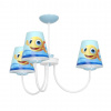 EUlight Detský luster Fish, 3x plastové tienidlo so vzorom, w/bl