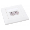 Solarix Networks Limited Zásuvka dátová SX9-2-6-STP-WH - 2xRJ45 pod omietku - 23100094