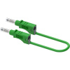 Electro PJP 2214/600V-CD1-25V merací kábel [zásuvkový konekotr 4 mm - ] 25 cm zelená 1 ks; 2214/600V-CD1-25V